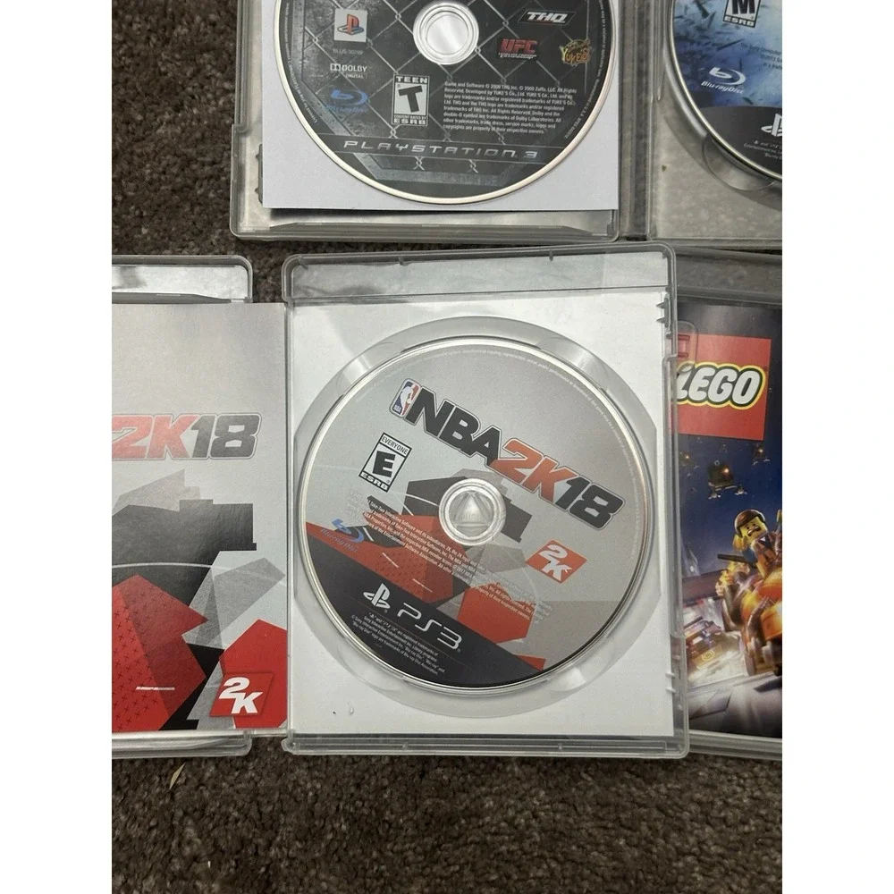 PS3 4 Game Lot UFC 2009 NBA 2K18 Beyond Two Souls LEGO Movie PlayStation 3